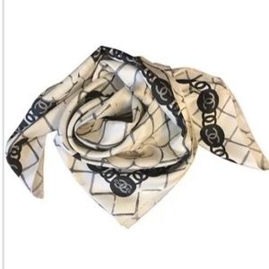 Chanel square silk scarf